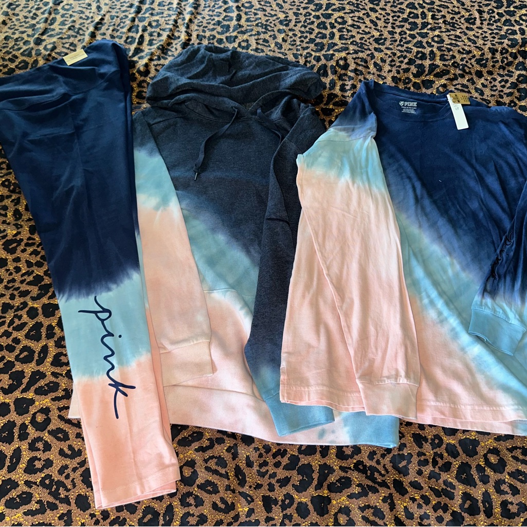 Pink Victoria's Secret Tie Dye 3 Piece Set